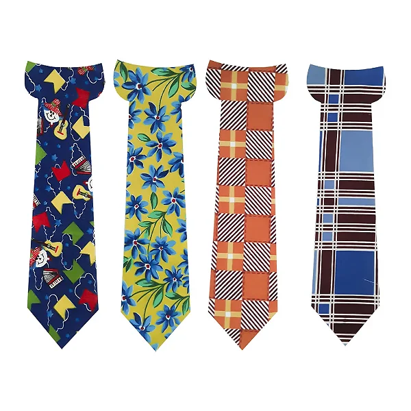 Gravata Caipira Em Tecido Auto Colante - Remendão - 1 Unid