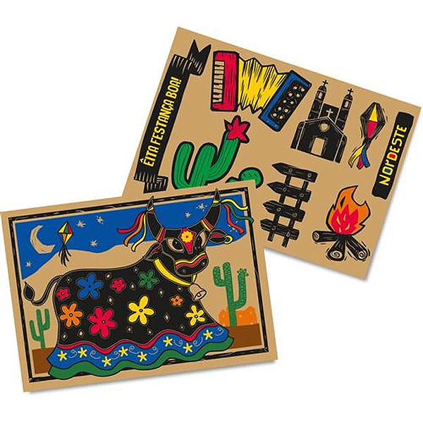 Kit Decorativo Boi Bumba Festa Junina Sertão