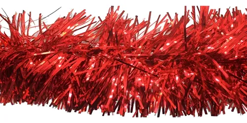 Festão Metalizado Vermelho Simples 10cm X 2 Metros
