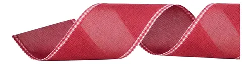 Fita Aramada Vermelha 6,3cm x 9,14m – Decoração Natalina
