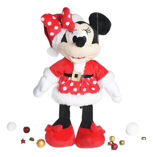 Pelúcia Minnie Mouse Vermelho Natal 45cm - Decoração