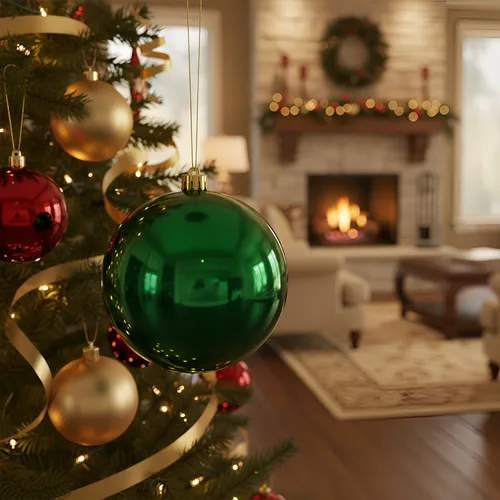 Bolas De Natal Pérolada Jade 8cm C/6 Unid - Decoração