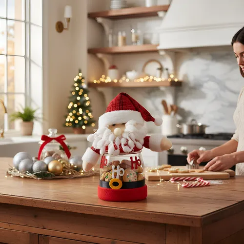 Pote Plástico Boneco De Neve Natalino 14x26cm - Unid