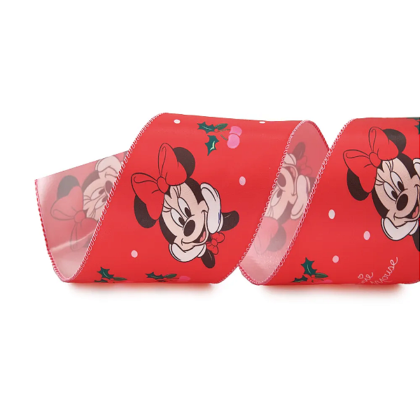 Fita Decorativa Minnie Disney 6,3cmx 9,14 Metros Verm - Unid
