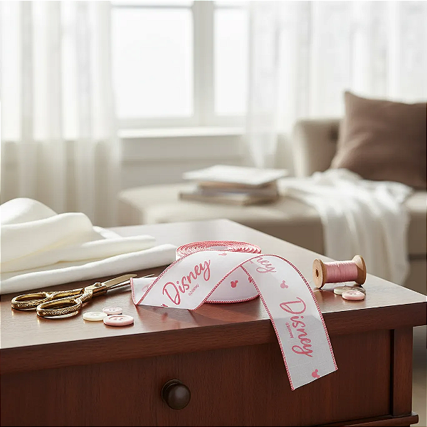 Fita Decorativa Disney Branca 6,3cm X 9,14 Metros - Unid