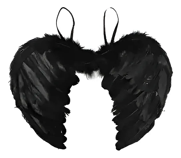 Asa De Anjo Pena Sintetica P/ Carnaval Preto - Unid