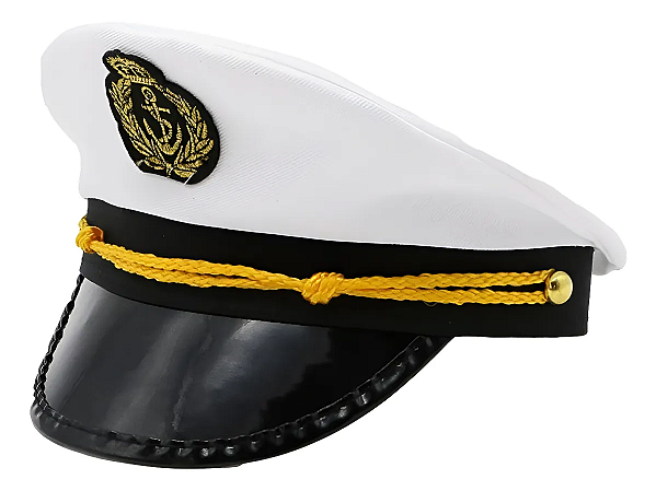 Quepe Marinheiro Fantasia Carnaval Branco - Unid