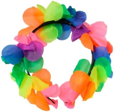 Tiara De Cabelo Carnaval Flores Coloridas 14cm - Unid