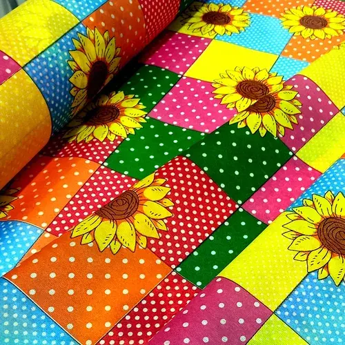 Tnt Estampa Festa Junina Girassol Retalhos Do Sol - 1 Metro