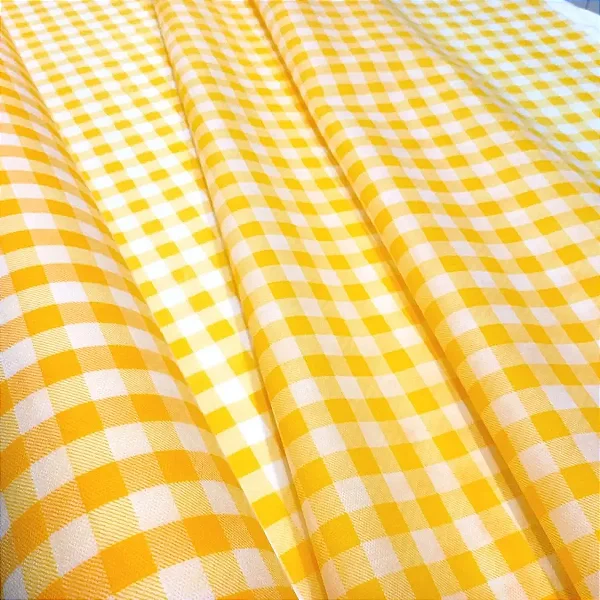 Tnt Estampado Xadrez Amarelo - Decoração - 1 Metro