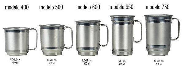 Caneca em Alumínio para Sublimação 500 ml - 10 und