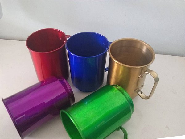 Caneca em Alumínio colorida para Sublimação 750 ml - 50 unid