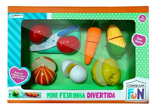 Creative Fun Mini Feirinha Divertida 6 legumes com Velcro