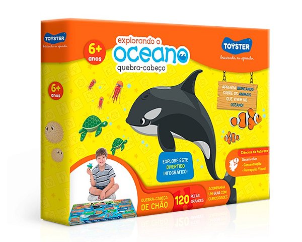 Explorando o Oceano – Quebra-cabeça 120 peças grandão