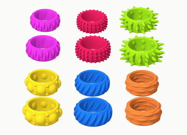 Kit Anéis Fidget Toys