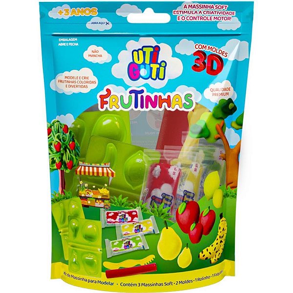 Massa para Modelar Criativa Kit Frutinhas