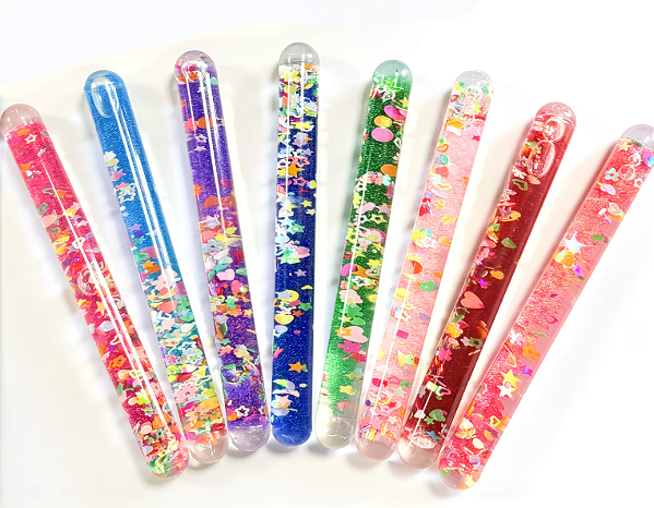 Bastão Sensorial com Glitter