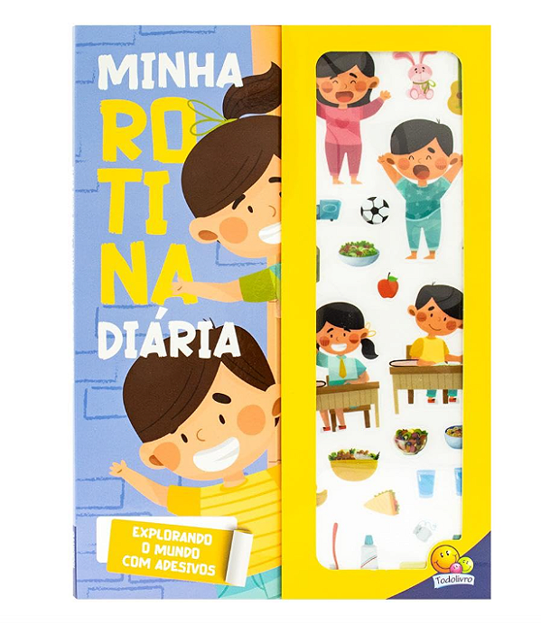 Minha Rotina Diária – Livro Interativo com Adesivos Reutilizáveis