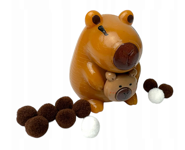 Capivara Taba Squishy com Mascote