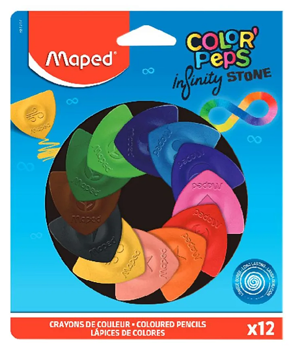 Lápis de Cor Infinity Stone ColorPeps Maped – 12 Cores