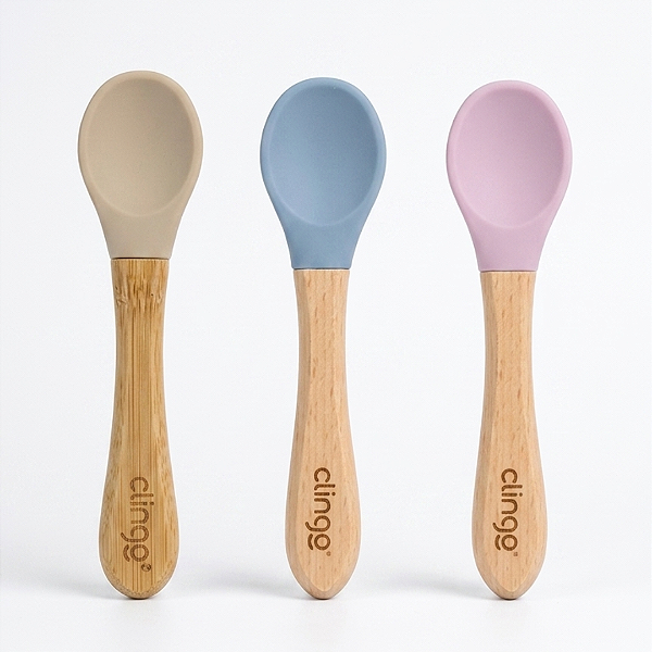 Colher de Bambu e Silicone - Clingo