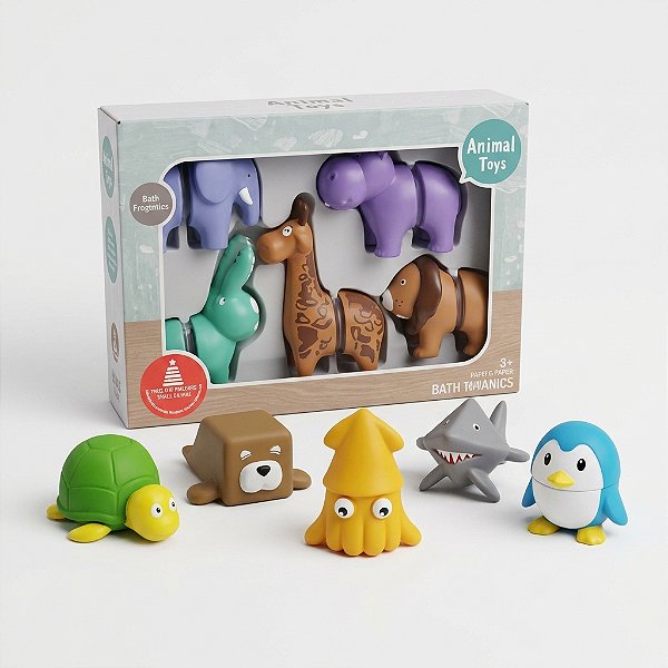 Animais Magnéticos de Silicone – Kit com 10 Peças