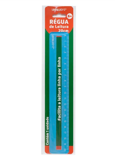 Régua de Leitura Azul