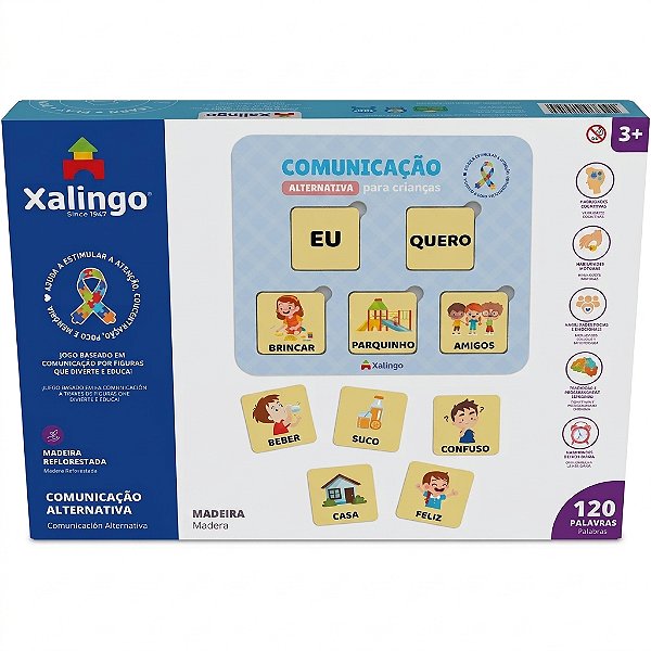 Jogo de Comunicação Alternativa em Madeira – 120 Palavras