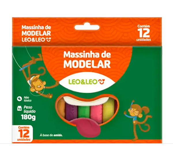 Massa de Modelar Leo&Leo – 12 Cores | 180 g