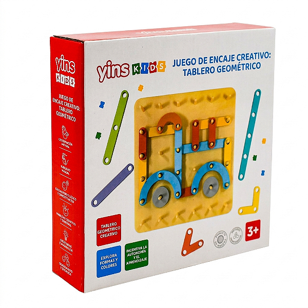 Jogo de Encaixe Criativo – Tabuleiro Geométrico