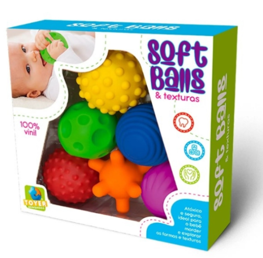 Kit 6 Bolas Sensoriais Soft Balls & Texturas