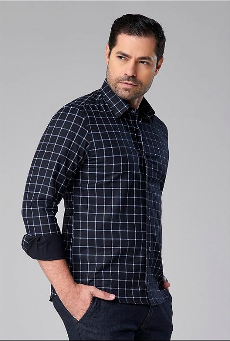 Camisas manga longa xadrez