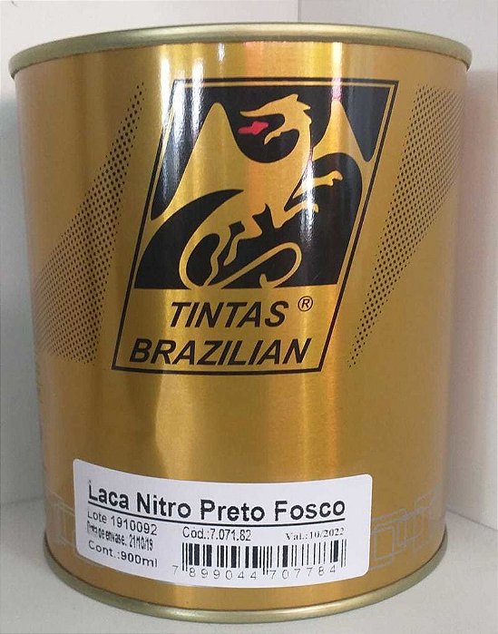 LACA NITRO PRETO FOSCO 900ML - BRAZILIAN