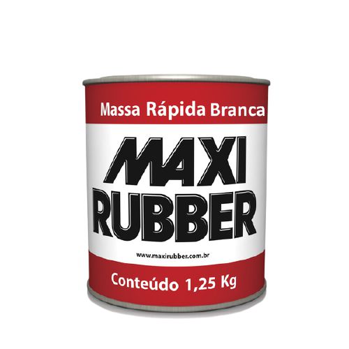 MASSA RAPIDA BRANCA 1,25KG - MAXI RUBBER