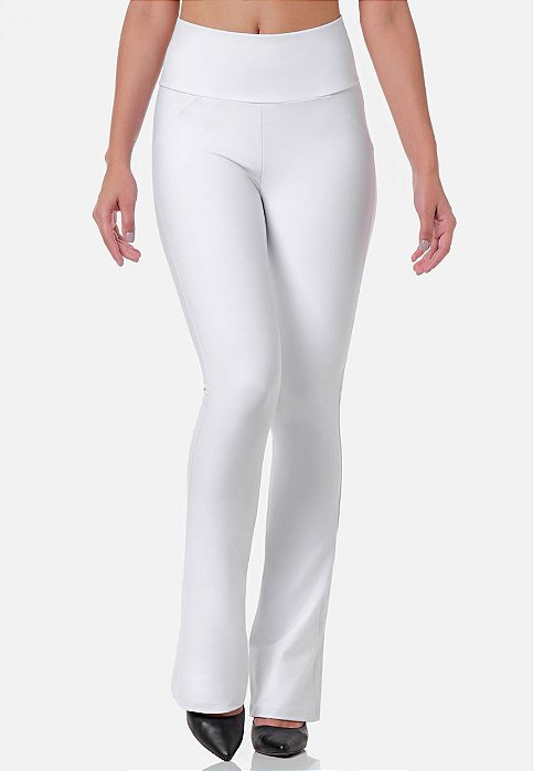 Calça Poliamida Flaire Branca Feminina - Branco Bordado | Jalecos e  Uniformes | Melhores Preços e Modelos