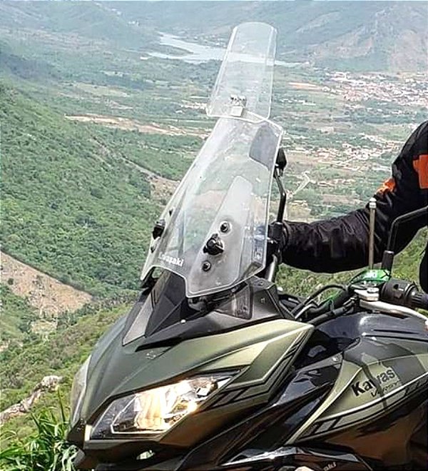 Defletor Grande Bolha Moto Universal Parabrisa Alta Prolonga