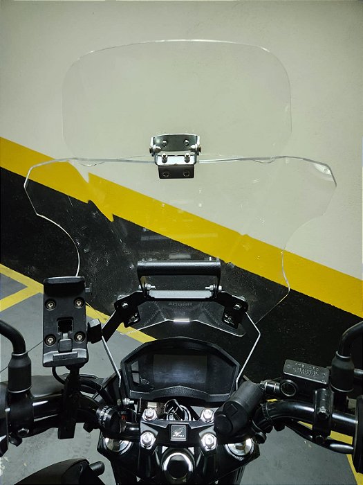 Bolha + Suporte GPS + Defletor FUMÊ ou CRISTAL Lander 250 Crosser 150 Parabrisa 2023 2022 2021 20 19 18 17 16 15 14