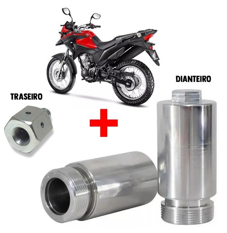 Prolongador Bengala + Traseiro Xre 190 e Bros 160 Suspensão Dianteira Alongador Xre