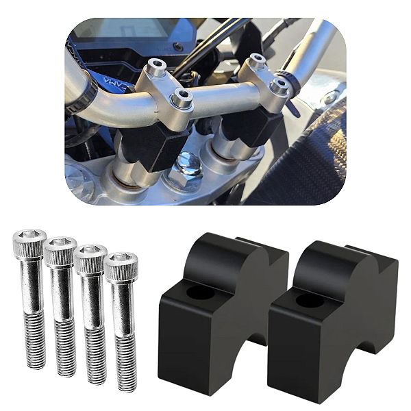 Alongador de Guidão 32mm Universal Crosser 150 Lander 250 Bros 160 Xre300 Xre190 Tornado Falcon Tenere 250