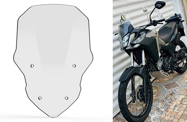 Bolha Cristal Média Nova Honda Sahara 300 2024 - Parabrisa