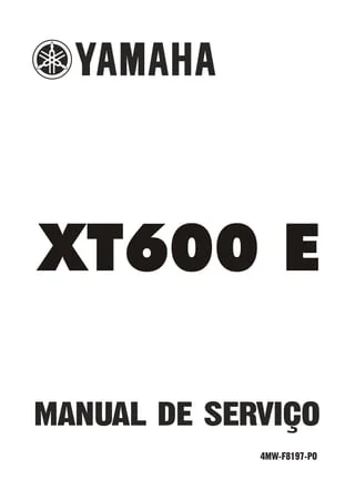 Manual de serviço manutenção (livro digital) Yamaha XT600E XT600