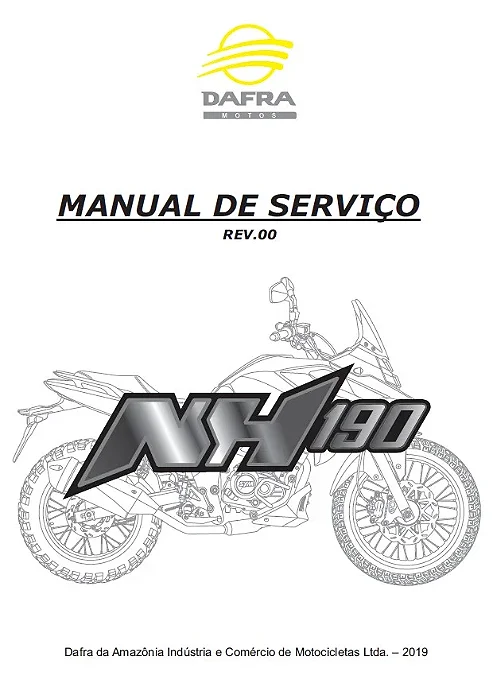 Manual de serviço manutenção (livro digital) Dafra NH190