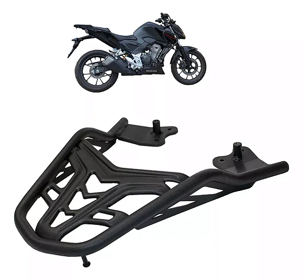 Bagageiro Honda Cb 300 Twister 2023 2024 2025 Preto suporte bau bauleto CB300F