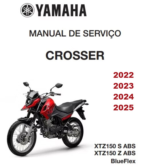 Manual de serviço manutenção (livro digital) Yamaha Crosser 2025 24 23 22 150 xtz150