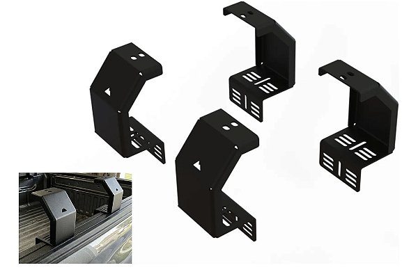 4x Suporte Para Rack de Caçamba Camionete Pick Up Universal Barraca de teto