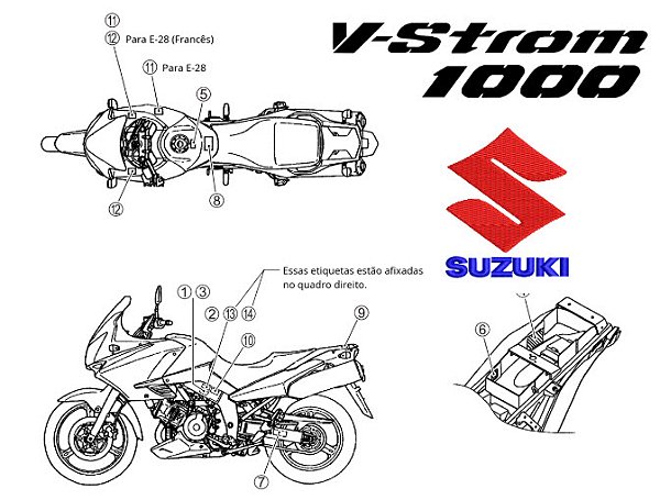 Manual de serviço manutenção (livro digital) Suzuki V-strom 1000 até 2012