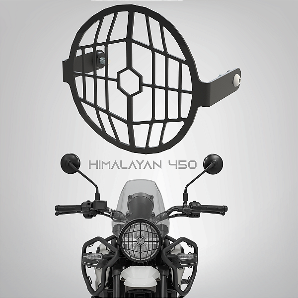 Protetor Grade de Farol Nova Himalayan 450 Royal Enfield Proteção Frontal