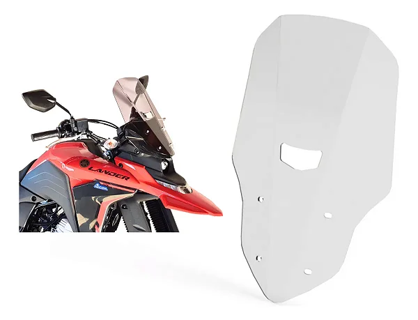 Bolha Cristal para Nova LANDER 250 2025 2026 Yamaha Parabrisa Transparente