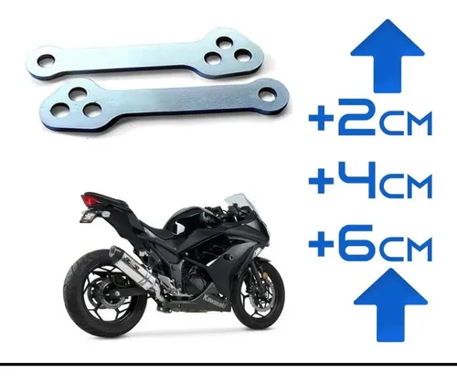 Prolongador de suspensão Kawasaki Ninja 250 300 400  Link Suspensão Traseira