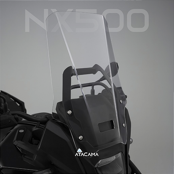 Bolha alta Cristal Honda NX500 2025 2026 ATACAMA Parabrisa alongado Transparente